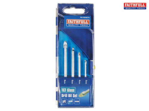 Faithfull - Tile & Glass Drill Bit Set of 4 (3-6mm)