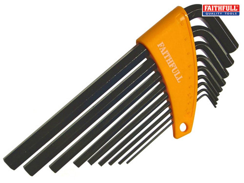Faithfull - Hexagon Key Long Arm Set of 9 Metric (1.5-10mm)