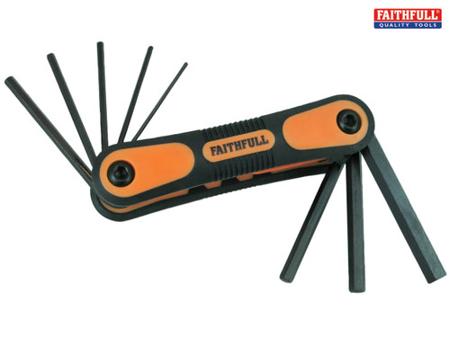 Faithfull - Hex Key Folding Set of 8 Metric (1.5-8mm)