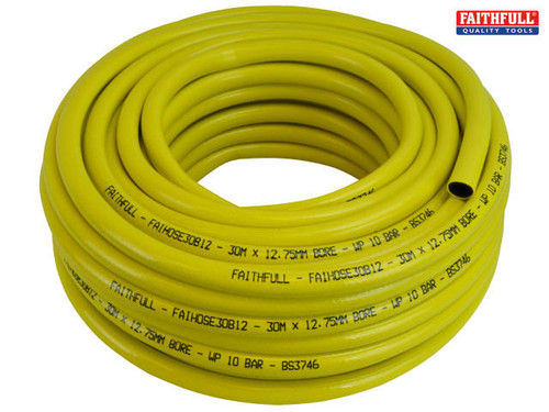 Faithfull - Heavy-Duty Reinforced Builder's Hose 30m 12.5mm (1/2in) Diameter