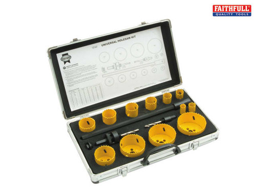 Faithfull - Universal Varipitch Holesaw Kit 16 Piece 16-76mm