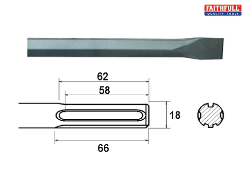Faithfull - SDS Max Chisel 300mm