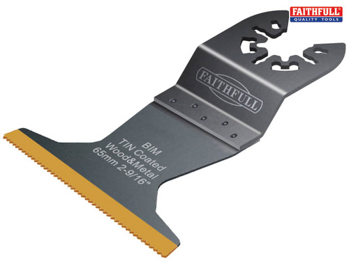 Faithfull - Multi-Functional Tool Bi-Metal Flush Cut TiN Coated Blade 65mm