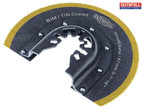Faithfull - Multi-Functional Tool Bi-Metal Radial Saw TiN Coated Blade 87mm