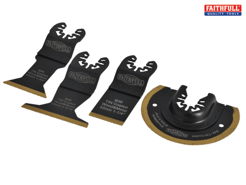 Faithfull - Multi-Functional Titanium Blade Set 4 Piece