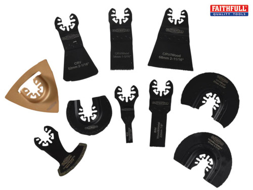 Faithfull - Multi-Function Tool Mixed Blade Set 10 Piece
