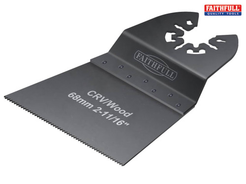 Faithfull - Multi-Functional Tool CrV Flush Cut Wood Blade Side Set 68mm