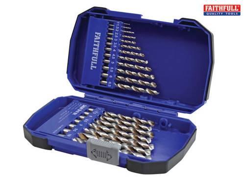 Faithfull - Cobalt HSS Drill Set M35 1-10mm 19 Piece