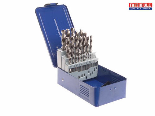 Faithfull - HSS Drill Bit Set of 25 M2 1 - 13mm & Case