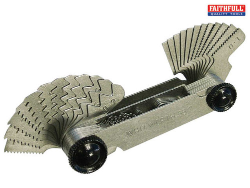 Faithfull - Screw Pitch Gauge 52 Metric Whitworth
