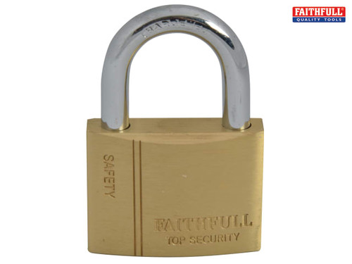 Faithfull - Brass Padlock 50mm 3 Keys