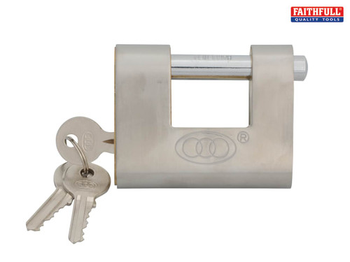 Faithfull - Brass Shutter Padlock 80mm