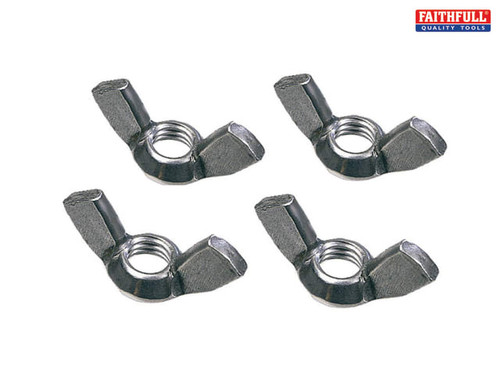 Faithfull - External Building Profile Wing Nuts (Pack of 4)