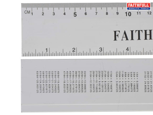 Faithfull - Aluminium Rule 300mm / 12in
