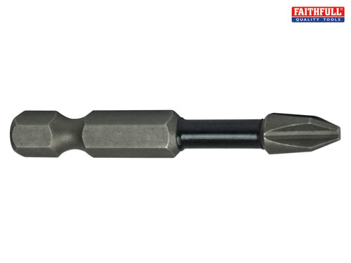 Faithfull - Phillips 2 Impact Screwdriver Bits x 50mm Pack of 3