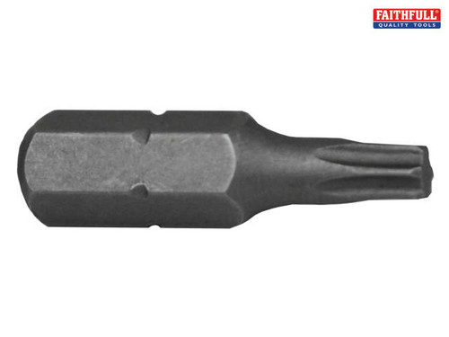 Faithfull - Star T10 S2 Grade Steel Screwdriver Bits x 25mm Pack of 3