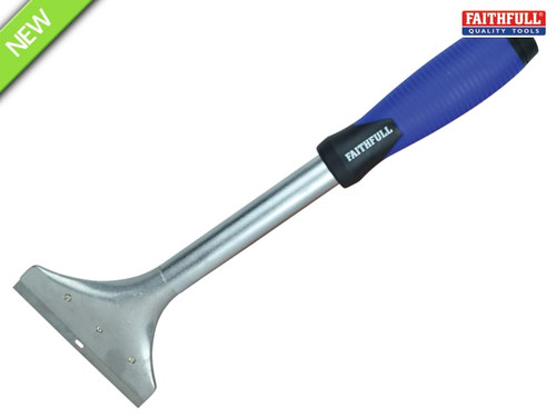 Faithfull - Soft Grip 4in Long Handled Heavy-Duty Scraper