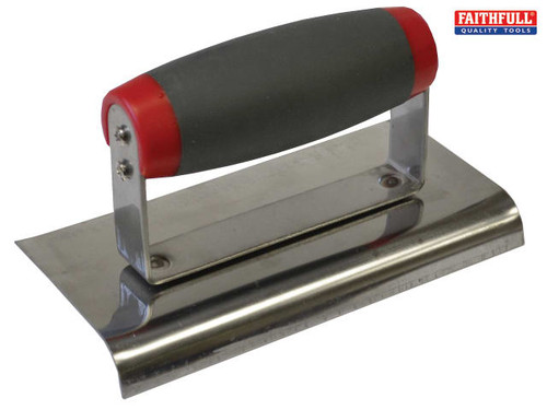 Faithfull - Edging Trowel Soft Grip Handle 6 x 3in