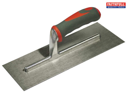 Faithfull - Plasterer's Trowel Stainless Steel Soft Grip Handle 13 x 5in
