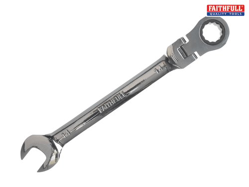Faithfull - Ratchet Combination Spanner Flex Head CV 14mm