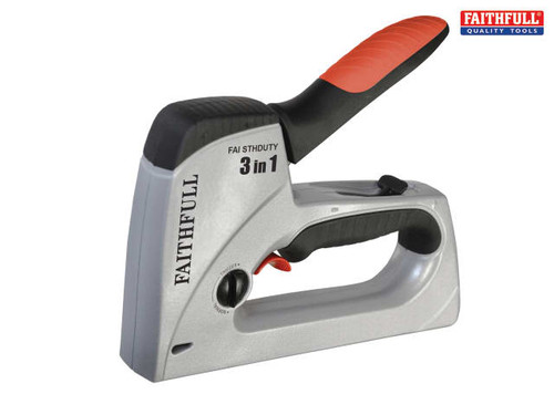 Faithfull - Heavy-Duty Triggershot 3-in-1 Tacker/Nailer