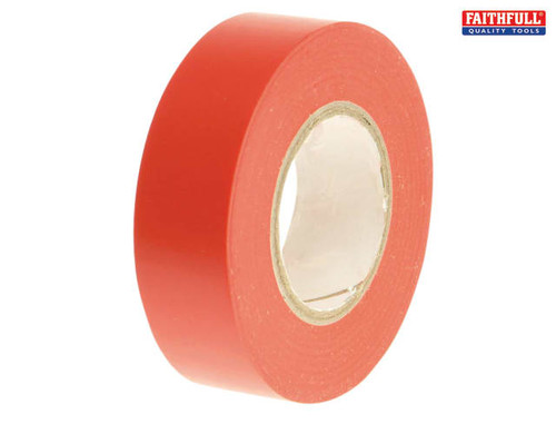 Faithfull - PVC Electrical Tape Red 19mm x 20m