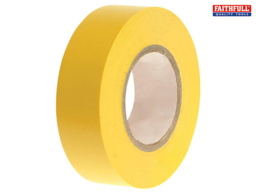 Faithfull - PVC Electrical Tape Yellow 19mm x 20m