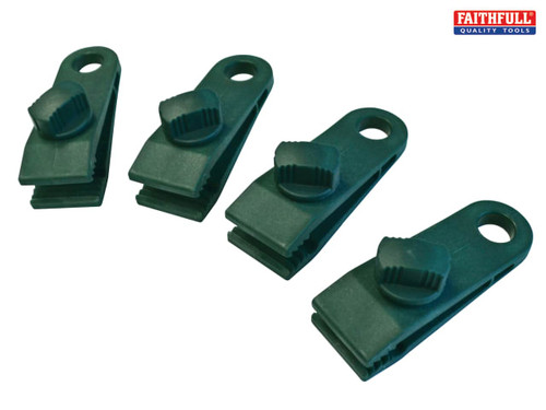 Faithfull - Instant Clip-On Tarpaulin Eyelets (Pack of 4)