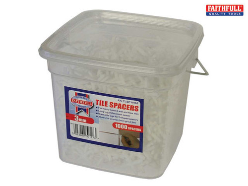 Faithfull - Tile Spacer Long Leg 3mm Tub of 1000