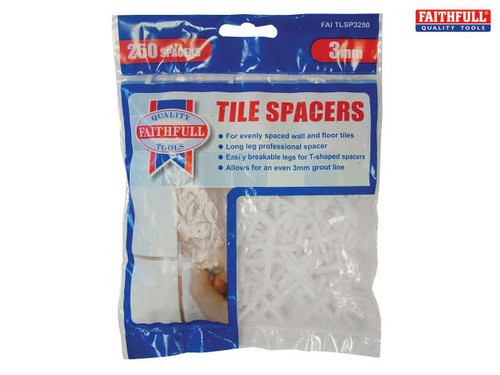 Faithfull - Tile Spacer Long Leg 3mm Bag of 250