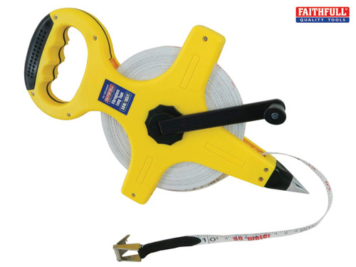 Faithfull - Open Frame ABS Fibreglass Long Tape 50m/165ft (Width 13mm)