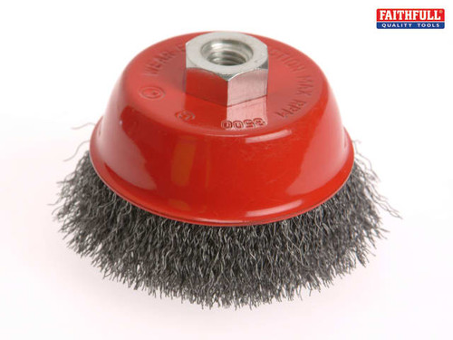Faithfull - Wire Cup Brush 75mm x M14 x 2 Stainless Steel 0.30mm
