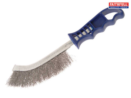 Faithfull - Wire Scratch Brush Stainless Steel Blue Handle