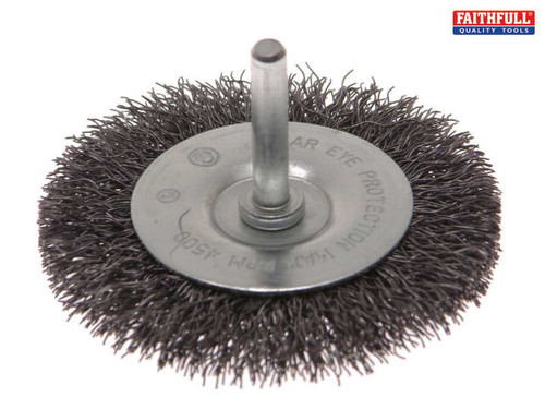 Faithfull - Wire Brush 50mm x 6mm Shank 0.30mm
