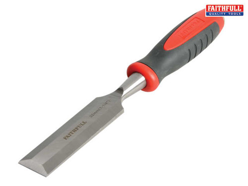 Faithfull - Bevel Edge Chisel Red Soft-Grip 32mm (1.1/4in)