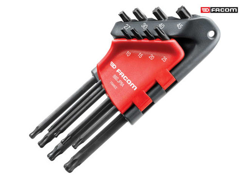 Facom - Long Metric Head TORX® Hex Key Set of 8 (T10-T45)