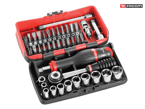 Facom - R2NANO Socket Set of 38 Metric 1/4in Drive