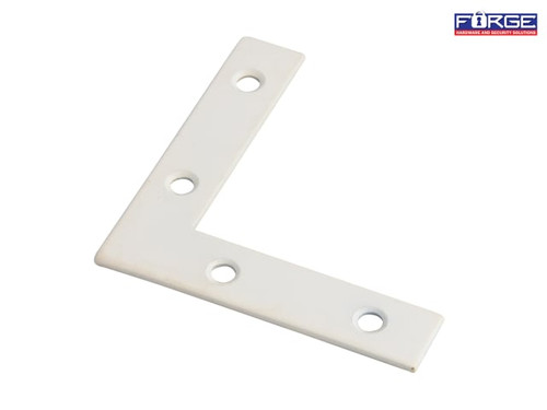 Forge - Corner Plates White 75mm Pack of 10