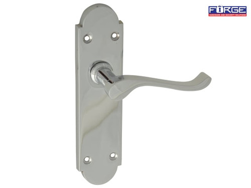 Forge - Backplate Handle Latch - Gable Chrome Finish