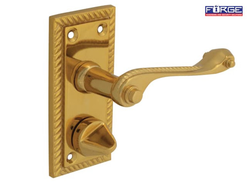 Forge - Backplate Handle Privacy - Georgian Brass 104mm