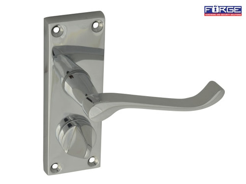 Forge - Backplate Handle Privacy - Scroll Chrome Finish 102mm