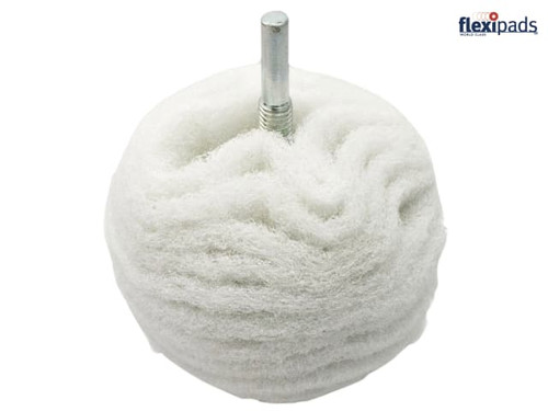 Flexipads World Class - Scruff Ball 75mm / 3in White Non-Scratch