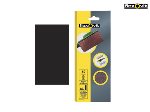 Flexovit - 1/3 Sanding Sheets Plain Medium Grit (Pack of 10)