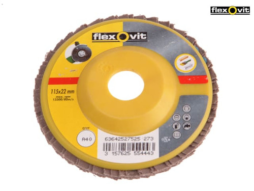 Flexovit - Flap Disc For Angle Grinders 125mm 80g