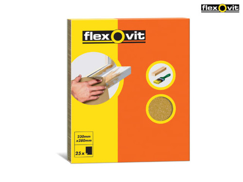 Flexovit - Glasspaper Sanding Sheets 230 x 280mm Grade M2 (25)