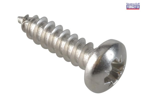 ForgeFix - Self-Tapping Screw Pozi Pan A2 SS 5/8in x 8 ForgePack 35