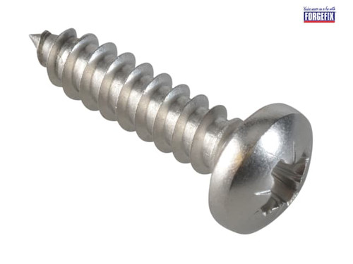 ForgeFix - Self-Tapping Screw Pozi Pan A2 SS 3/4in x 10 ForgePack 20