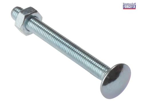 ForgeFix - Carriage Bolt & Nut ZP M6 x 75mm Bag 10