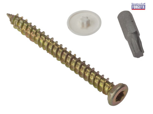 ForgeFix - Concrete Frame Screw Torx® Compatible High-Low Thread ZYP 7.5 x 42mm Box 100