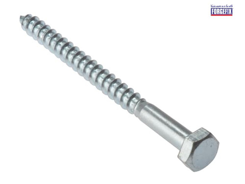ForgeFix - Coach Screw Hexagon Head Single Thread ZP M8 x 150mm Bag 10